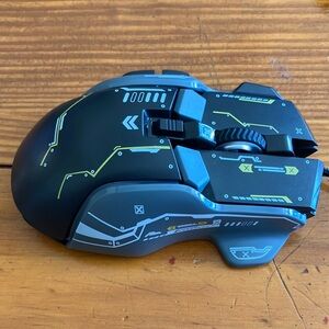 Gaming Mouse with LED Lights - Black and Blue